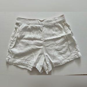 Abercrombie & Fitch Pull-on Linen Shorts - Size M, White